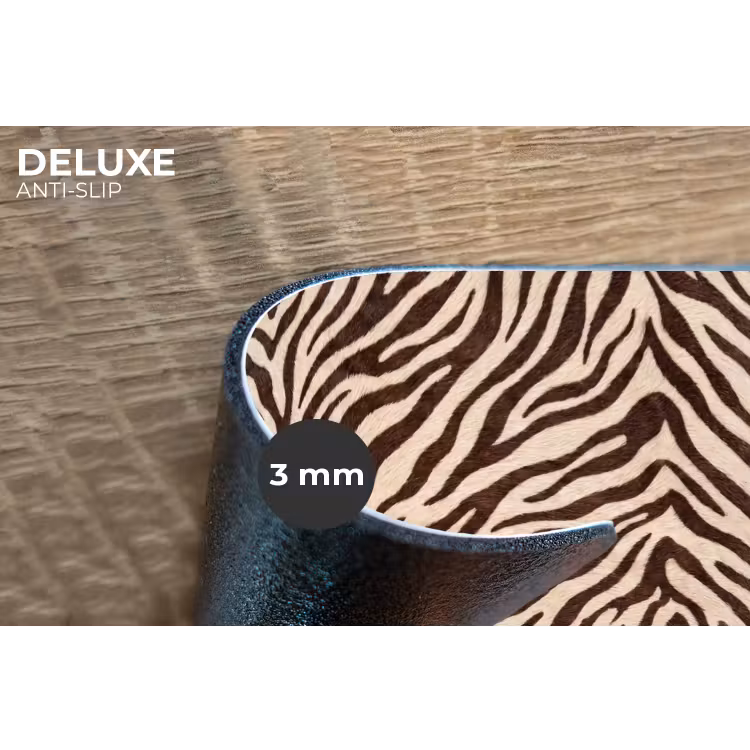 Zebra - Strepen - Bruin Placemat vinyl groot -closeup