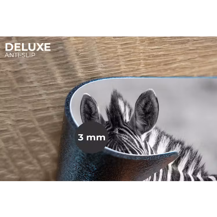 Zebra's - Zwart - Wit Placemat vinyl groot -closeup