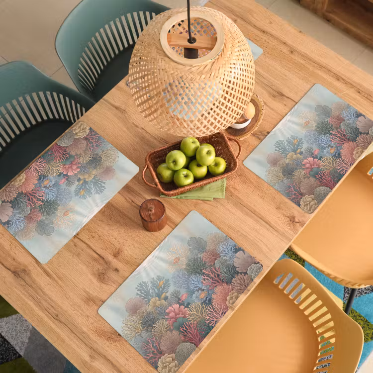 Zee - Koraal - Vis - Natuur - Kleurrijk Placemat vinyl groot -zzsfeer5_Kitchenyeah-website