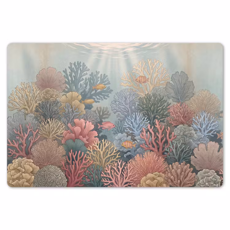 Zee - Koraal - Vis - Natuur - Kleurrijk Placemat vinyl groot -zzsfeer1_Kitchenyeah-website