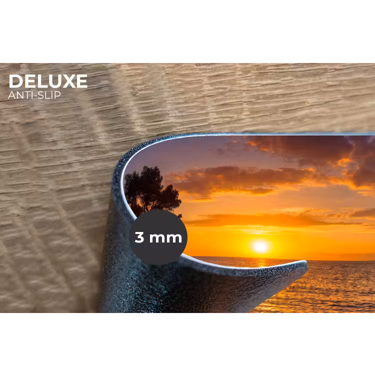 Zee - Kust - Zonsondergang - Natuur - Oranje Placemat vinyl groot -closeup