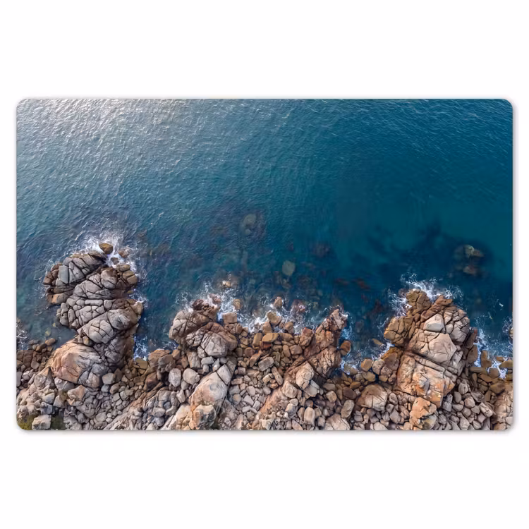 Zee - Kustlijn - Natuur - Abstract - Blauw Placemat vinyl groot -zzsfeer1_Kitchenyeah-website