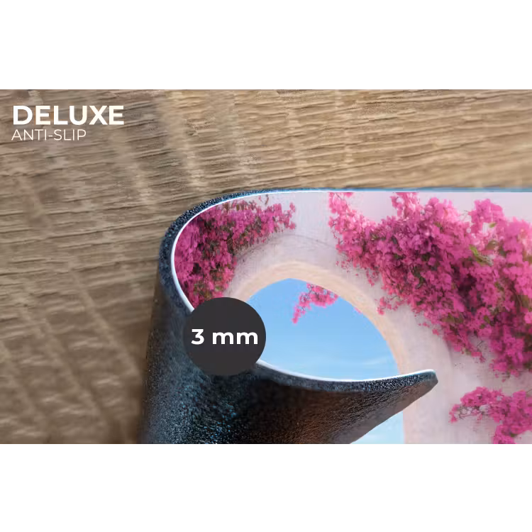 Zee - Roze - Bloemen - Poort Placemat vinyl groot -closeup