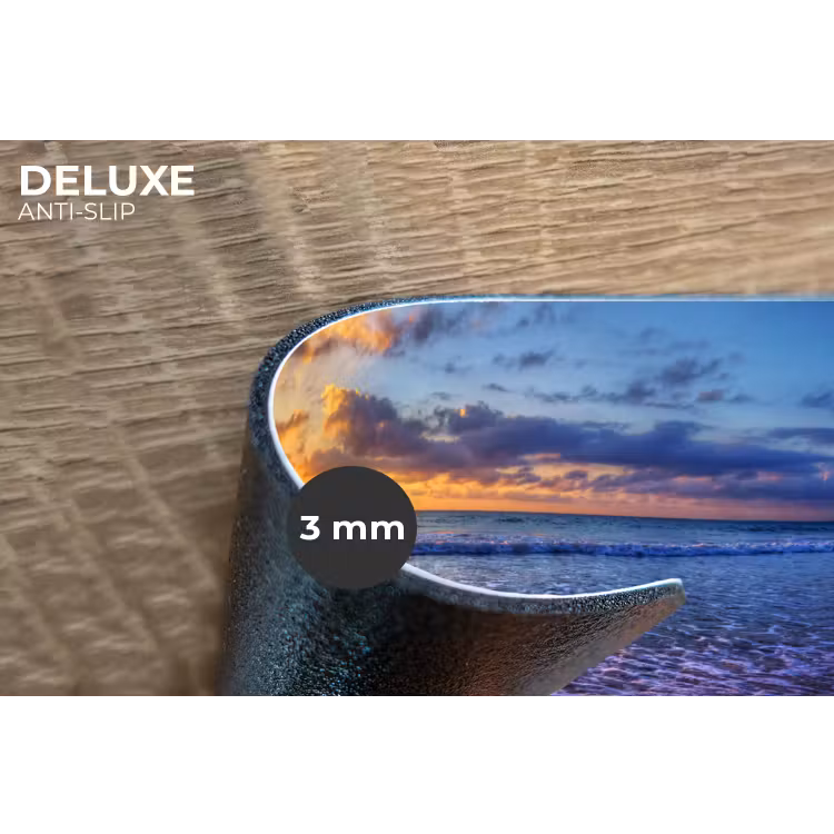 Zee - Strand - Zonsondergang - Wolken - Horizon Placemat vinyl groot -closeup