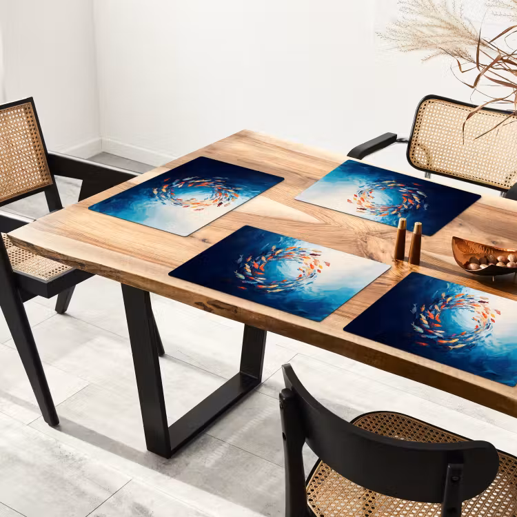 Zee - Vissen - Kleurrijk - Dynamisch Placemat vinyl groot -zzsfeer4_Kitchenyeah-website