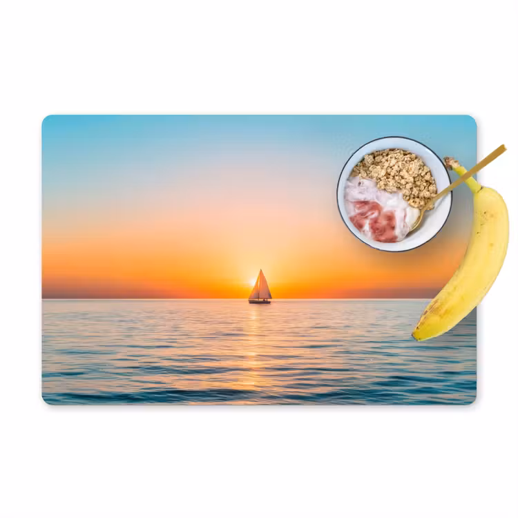 Zee - Zeilboot - Zonsondergang Placemat vinyl groot -zzzproduct_Kitchenyeah-website
