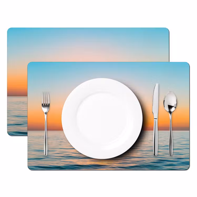 Zee - Zeilboot - Zonsondergang Placemat vinyl groot -zzsfeer2_Kitchenyeah-website