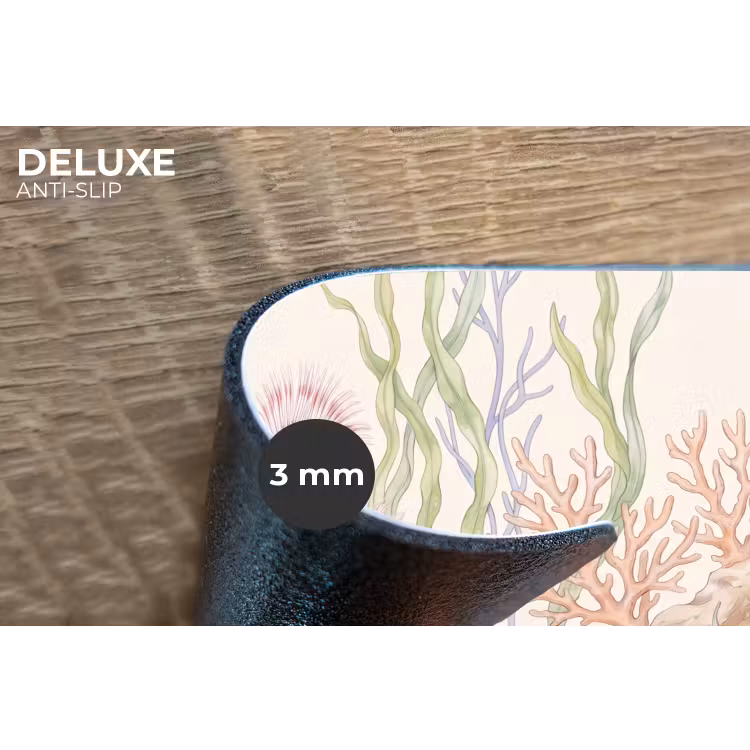 Zeeleven - Koraal - Onderwater - Illustratie - Kleurrijk Placemat vinyl groot -closeup