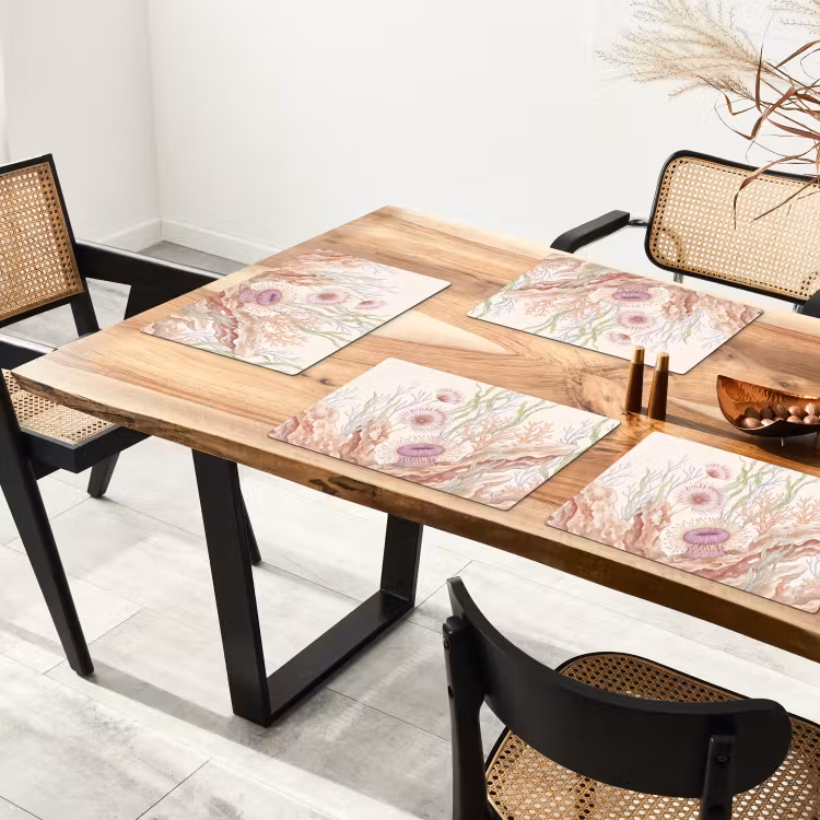 Zeeleven - Koraal - Onderwater - Illustratie - Kleurrijk Placemat vinyl groot -zzsfeer4_Kitchenyeah-website