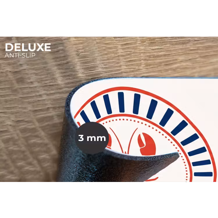 Zeeleven - Kreeft - Embleem - Grafisch - Rood Placemat vinyl groot -closeup