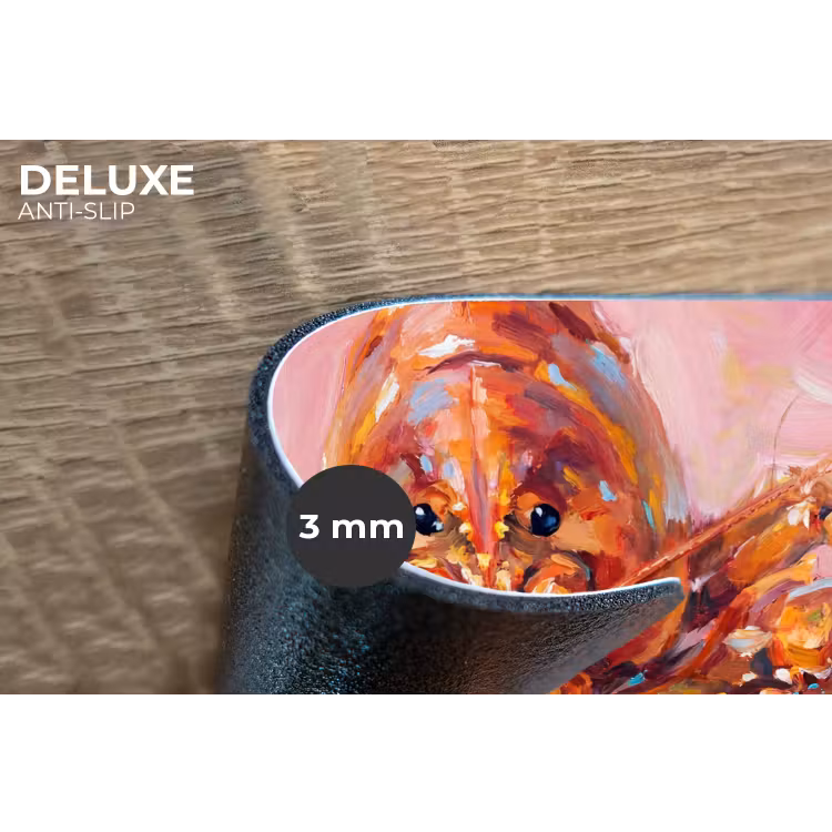 Zeeleven - Kreeft - Spatters - Abstract - Roze Placemat vinyl groot -closeup