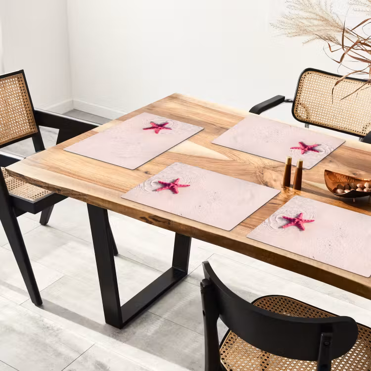 Zeeleven - Zeester - Strand - Roze - Water Placemat vinyl groot -zzsfeer4_Kitchenyeah-website