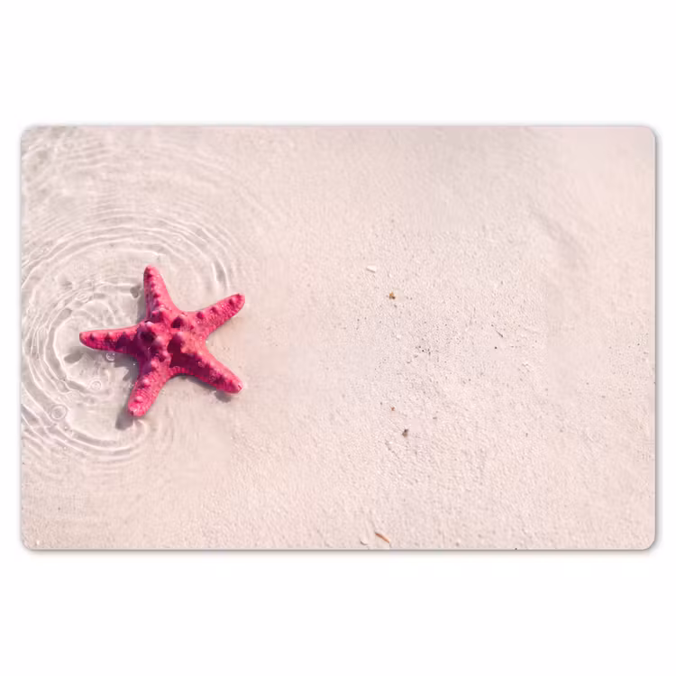 Zeeleven - Zeester - Strand - Roze - Water Placemat vinyl groot -zzsfeer1_Kitchenyeah-website