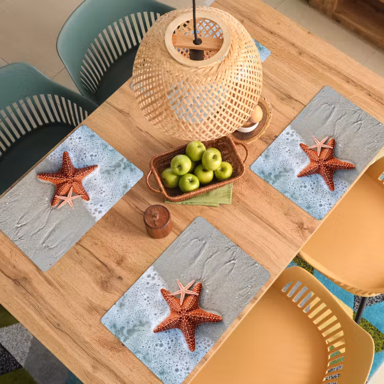 Zeester - Strand - Zee Placemat vinyl groot -zzsfeer5_Kitchenyeah-website