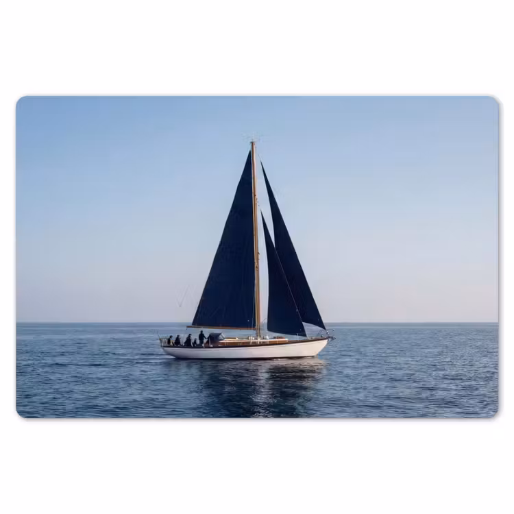 Zeilboot - Zee - Blauw Placemat vinyl groot -zzsfeer1_Kitchenyeah-website