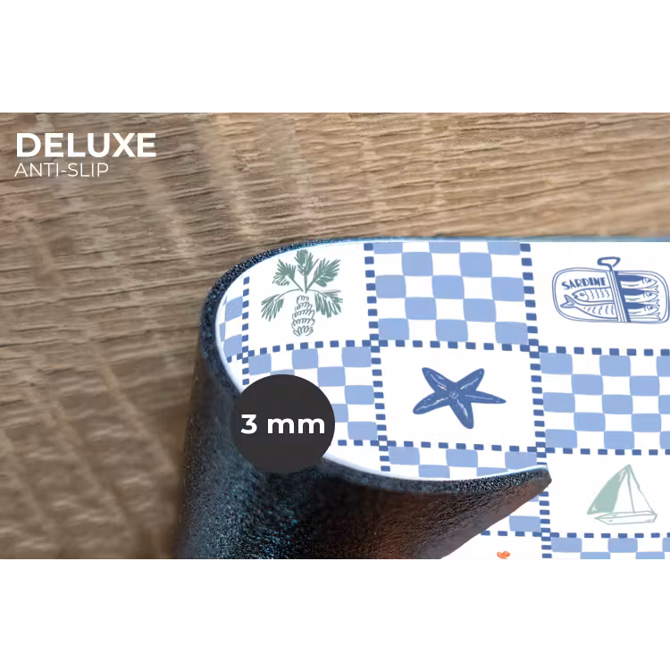 Zee - Sfeer- Mozaïek - Blauw Placemat vinyl groot 368 -closeup
