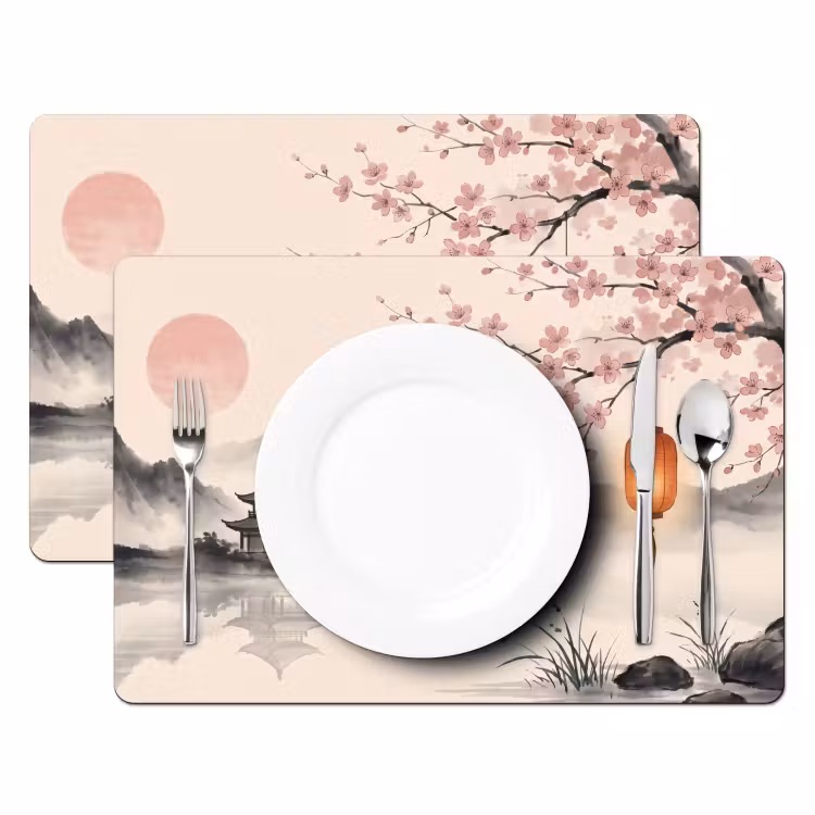 Zon - Japans - Traditioneel Placemat vinyl groot -zzsfeer2_Kitchenyeah-website