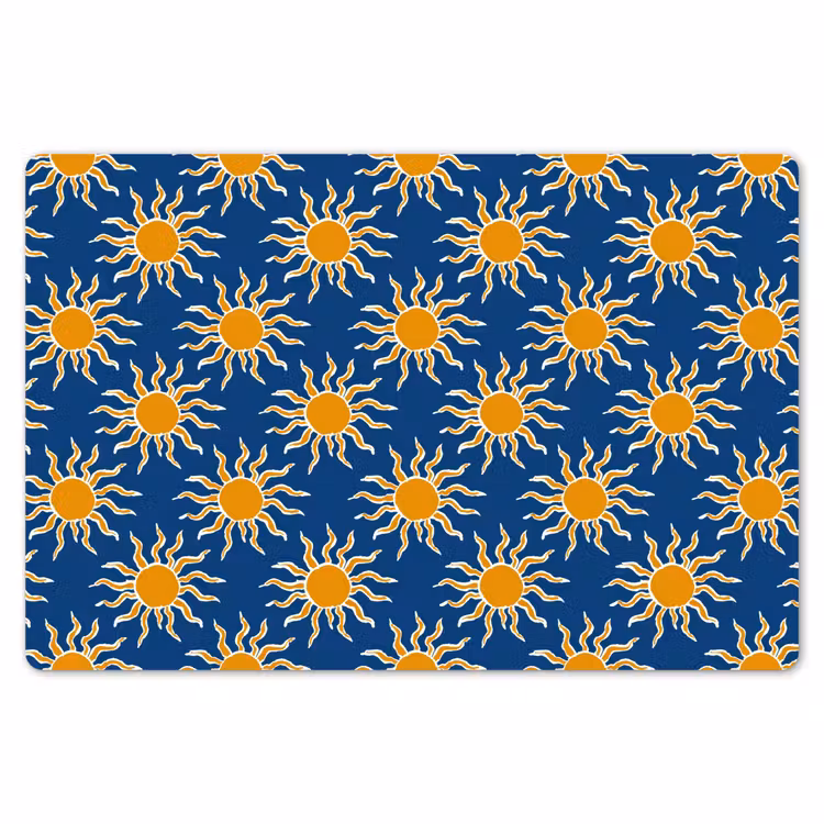 Zon - Patroon - Blauw Placemat vinyl groot 368 -zzsfeer1_Kitchenyeah-website