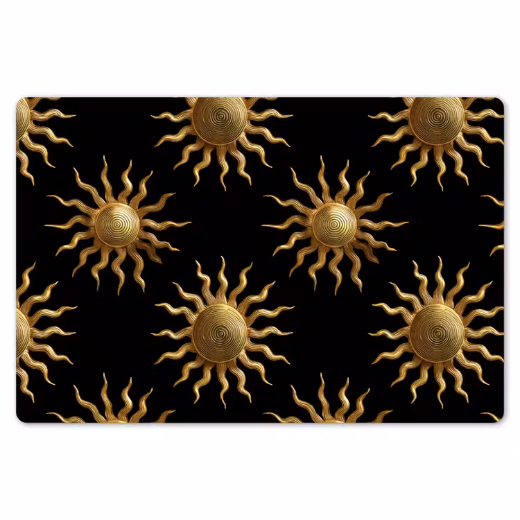 Zon - Patroon - Luxe - Goud - Zwart Placemat vinyl groot 368 -zzsfeer1_Kitchenyeah-website