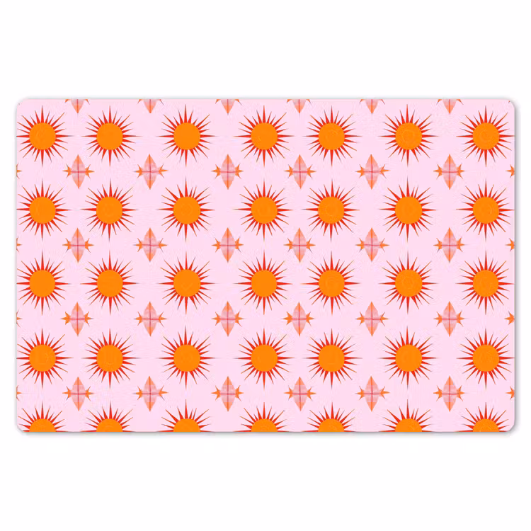 Zon - Patroon - Roze Placemat vinyl groot 368 -zzsfeer1_Kitchenyeah-website