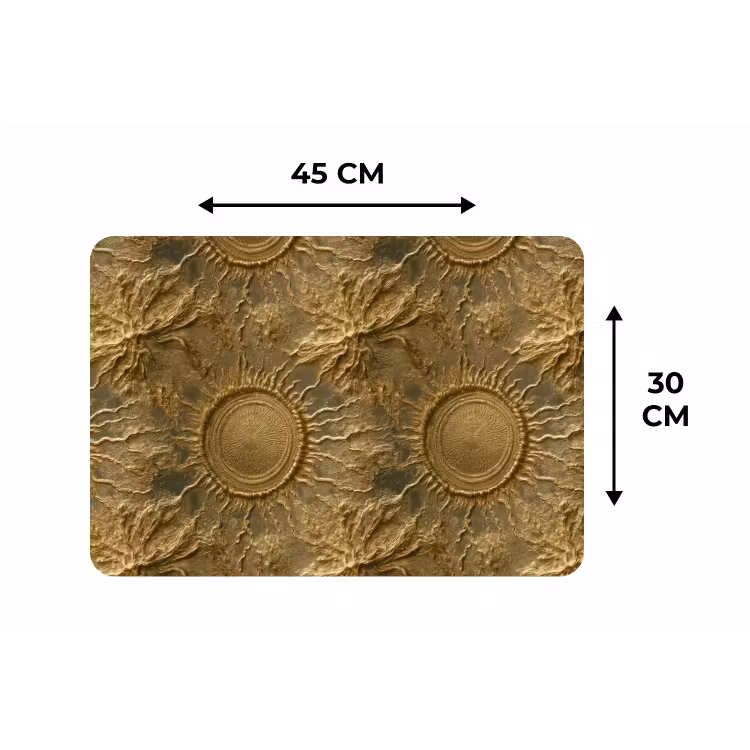Zon - Reliëf - Antiek - Goud Placemat vinyl groot 368 -specs