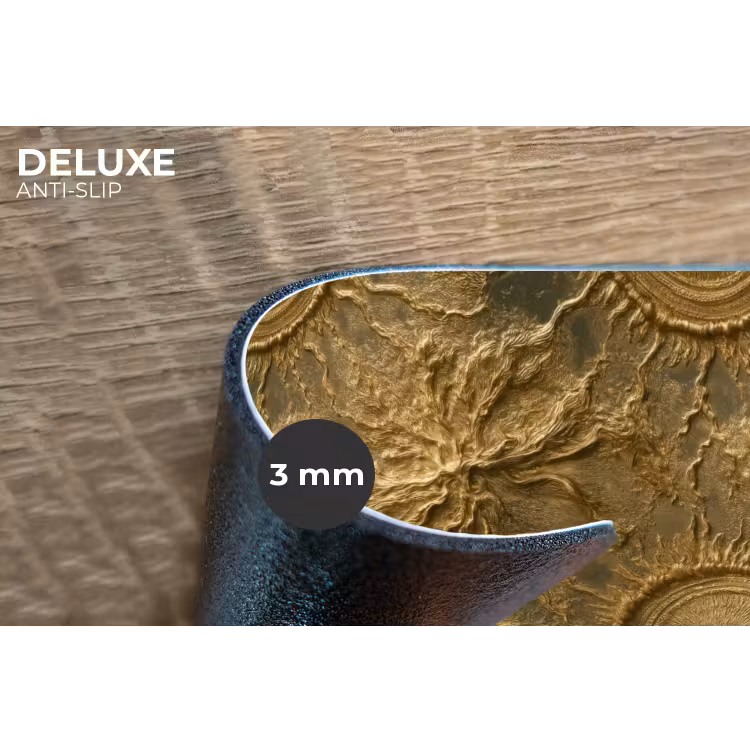Zon - Reliëf - Antiek - Goud Placemat vinyl groot 368 -closeup