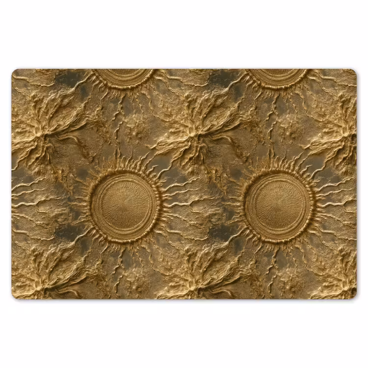Zon - Reliëf - Antiek - Goud Placemat vinyl groot 368 -zzsfeer1_Kitchenyeah-website