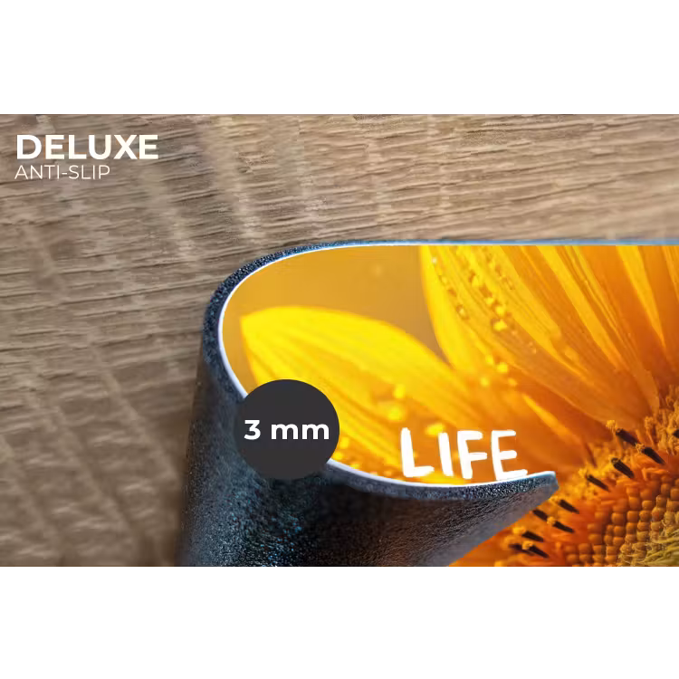 Zonnebloem - Close up - Geel - Quote Placemat vinyl groot -closeup