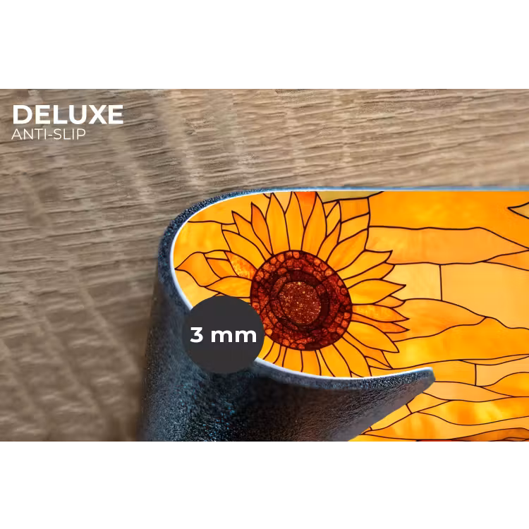 Zonnebloem - Mozaïek - Zonsondergang - Geel Placemat vinyl groot -closeup