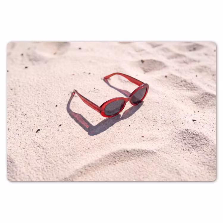 Zonnebril - Strand - Vakantie - Rood Placemat vinyl groot -zzsfeer1_Kitchenyeah-website