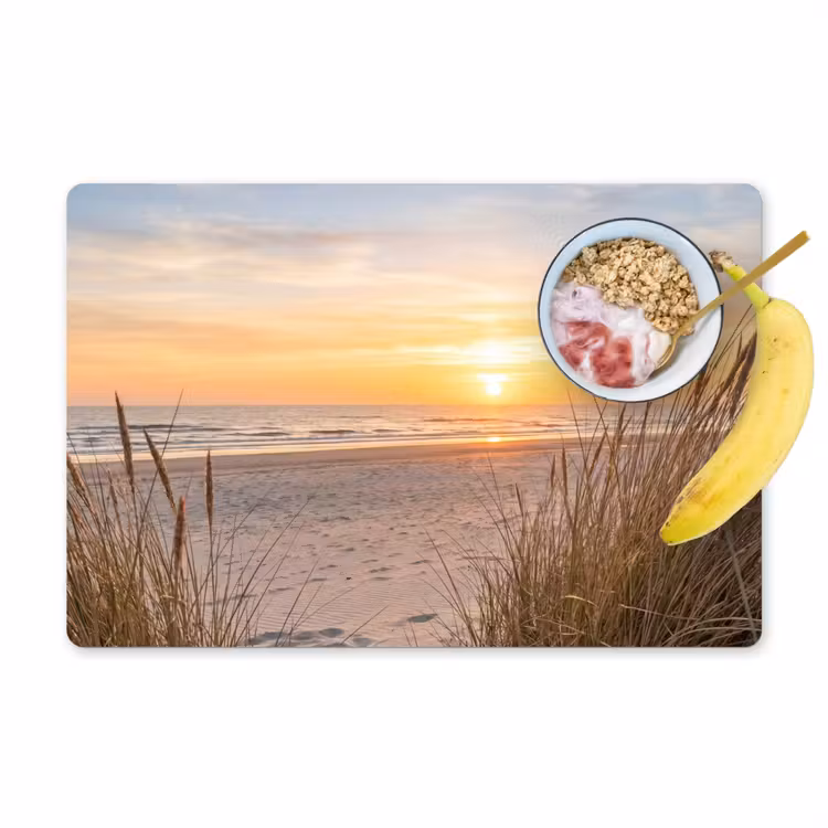 Zonsondergang - Duinen - Zee Placemat vinyl groot -zzzproduct_Kitchenyeah-website