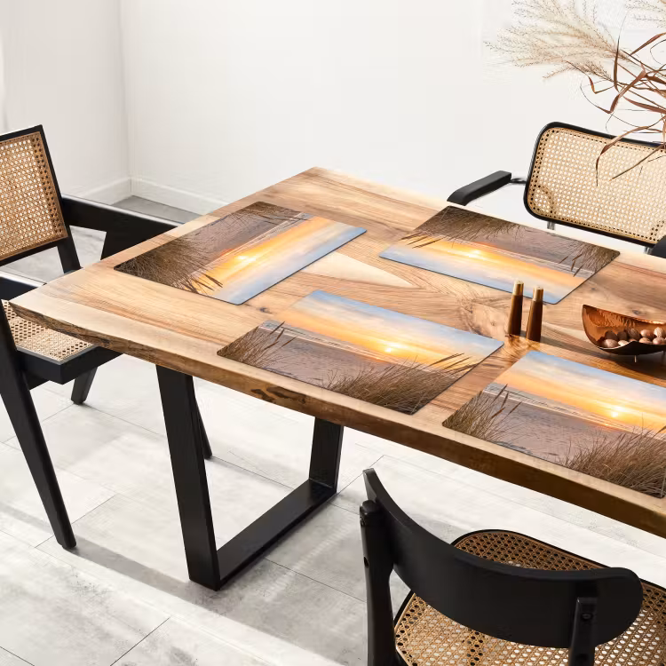 Zonsondergang - Duinen - Zee Placemat vinyl groot -zzsfeer4_Kitchenyeah-website