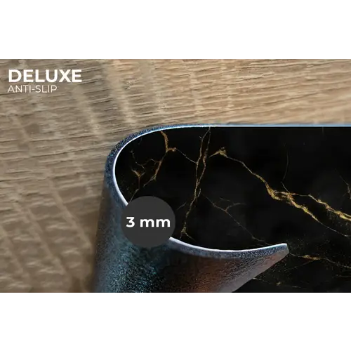Zwart marmer - Gouden aders - Klassiek Placemat vinyl groot -closeup