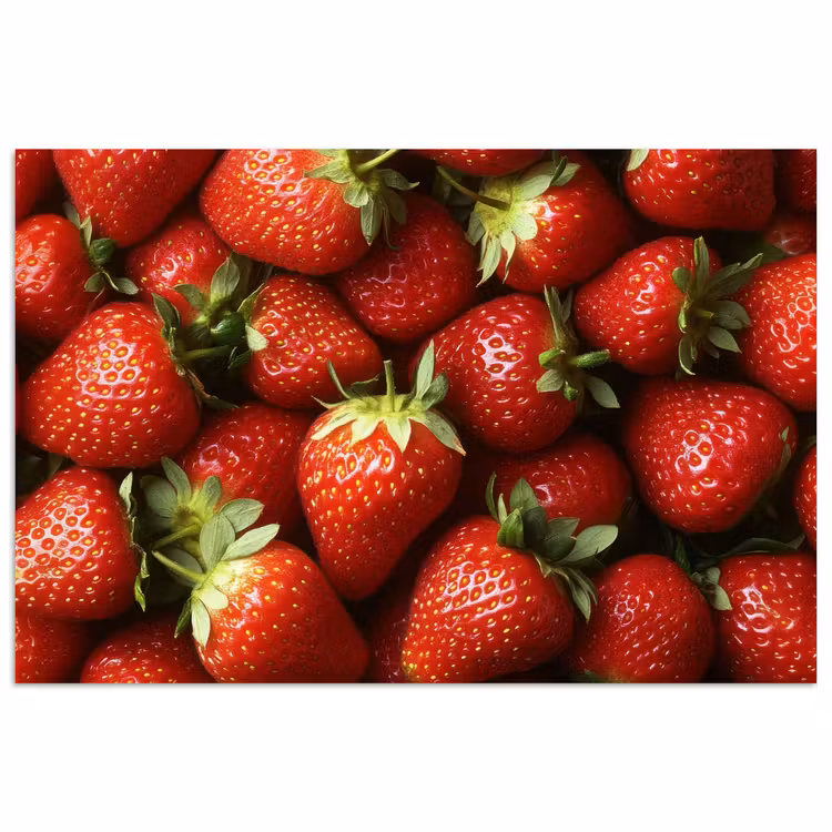 Aardbei - Fruit - Rood poster papier klein -3d