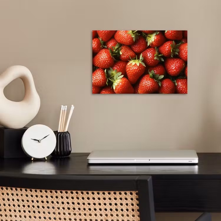 Aardbei - Fruit - Rood poster papier klein -sfeer1