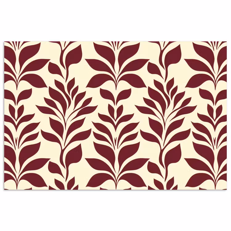 Abstract - Bladeren - Burgundy poster papier klein 62 -3d