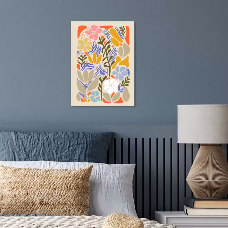 Abstract - Bloemen - Bladeren poster papier klein -sfeer2