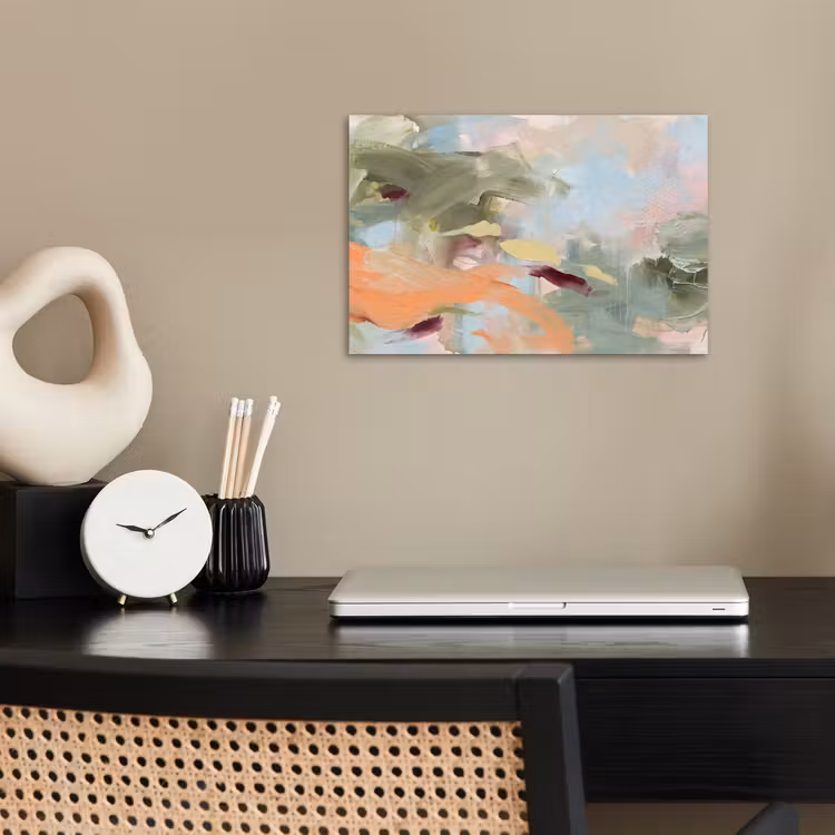 Abstract - Borstelstreken - Kunst - Modern - Pastel poster papier klein -sfeer1