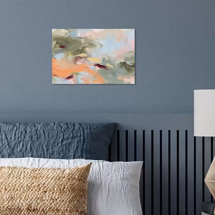 Abstract - Borstelstreken - Kunst - Modern - Pastel poster papier klein -sfeer2