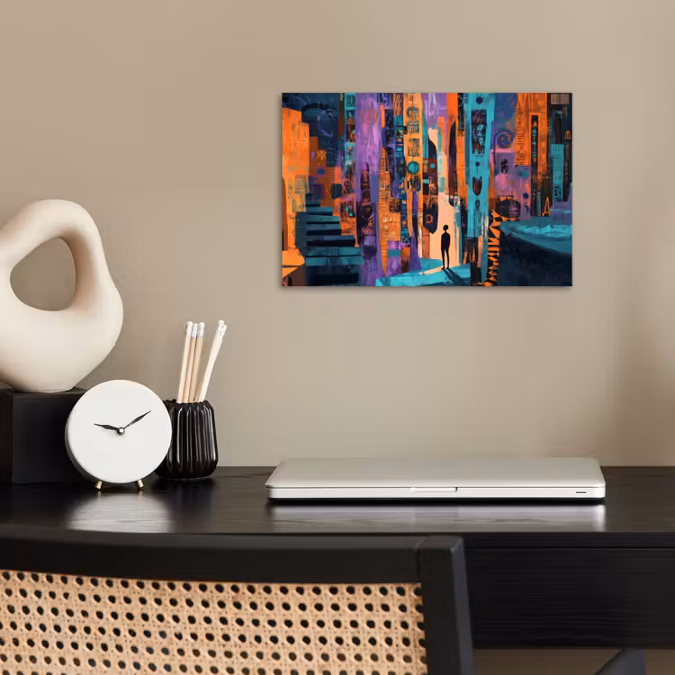 Abstract - Figuren - Kleurrijk poster papier klein -sfeer1