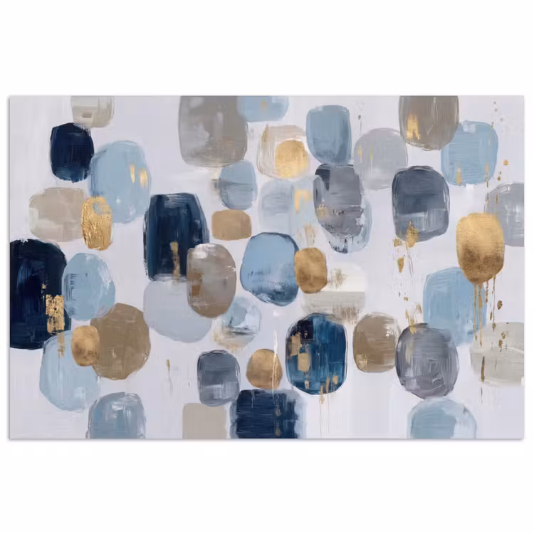 Abstract - Goud - Vormen poster papier klein -3d