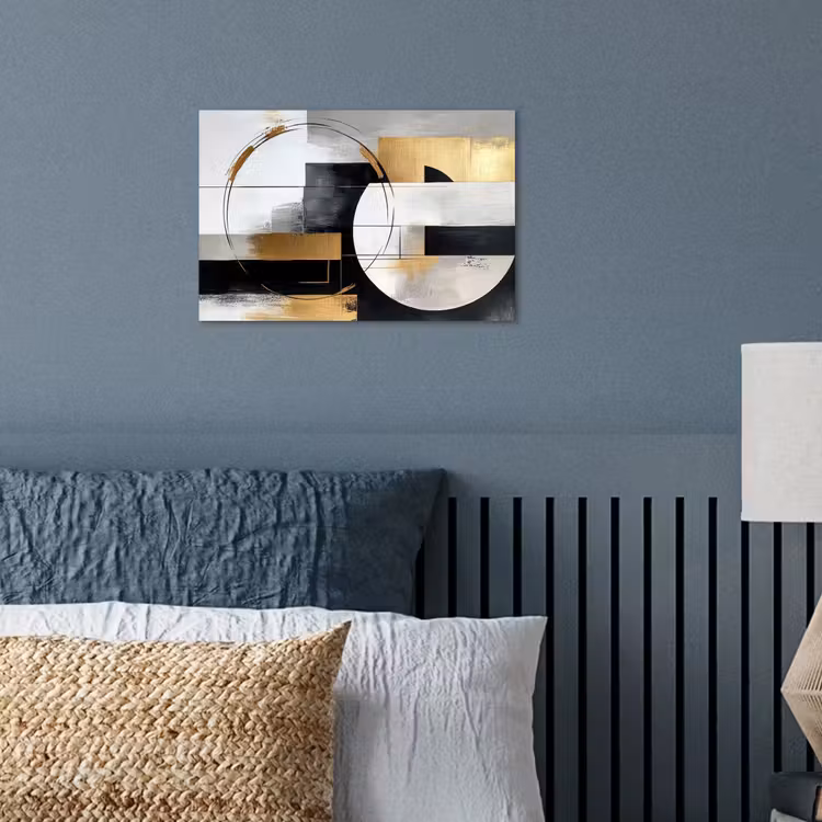 Abstract - Goud - Zilver - Vormen - Aesthetic poster papier klein -sfeer2