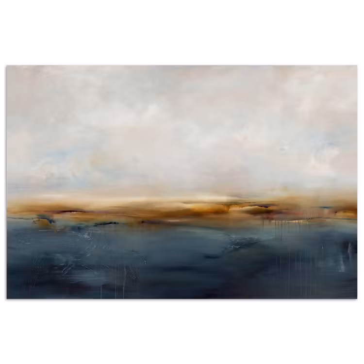 Abstract - Horizon - Water - Modern - Beige poster papier klein -3d