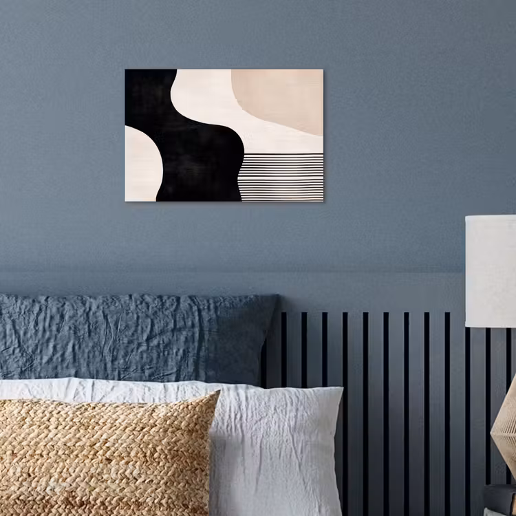 Abstract - Japandi - Beige - Modern poster papier klein -sfeer2
