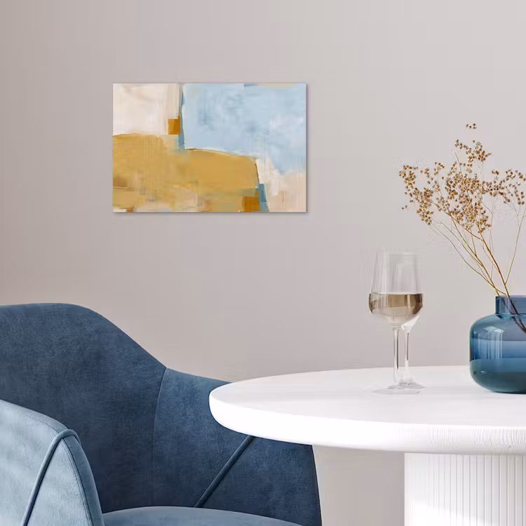 Abstract - Kleuren - Kunst - Modern - Blauw poster papier klein -sfeer3