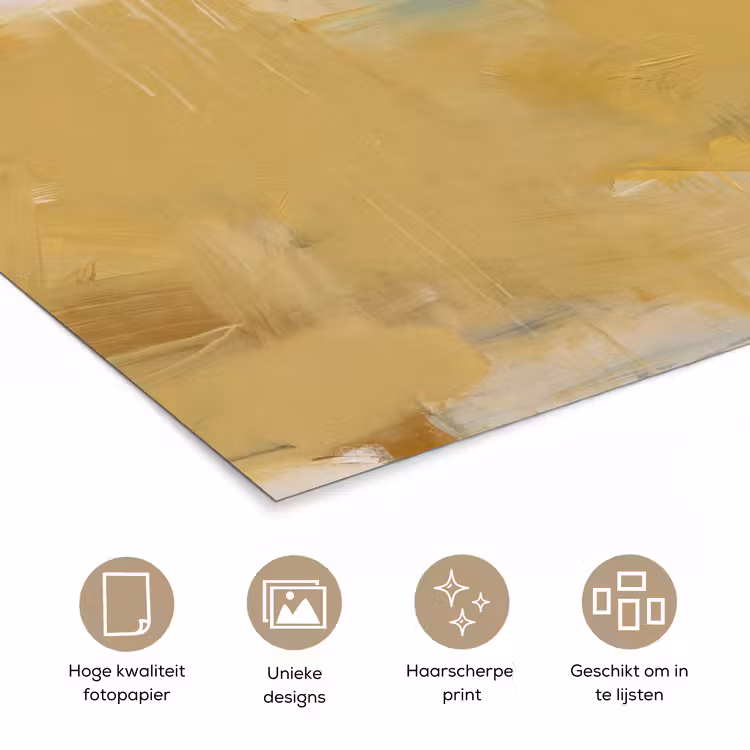 Abstract - Kleuren - Kunst - Modern - Blauw poster papier klein -closeup_NL