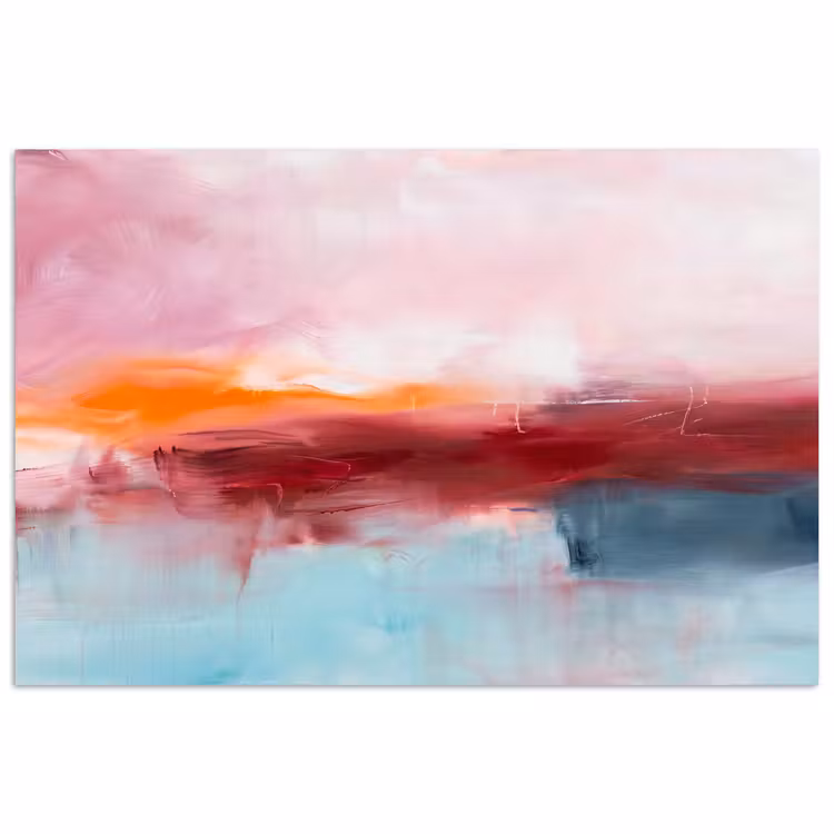 Abstract - Kleuren - Modern - Kunst - Roze poster papier klein -3d