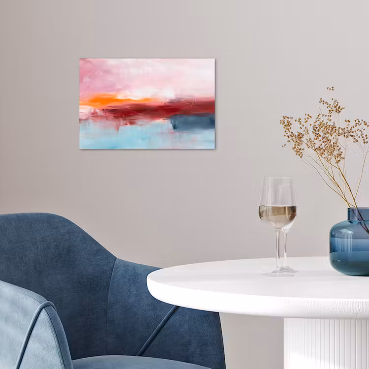 Abstract - Kleuren - Modern - Kunst - Roze poster papier klein -sfeer3