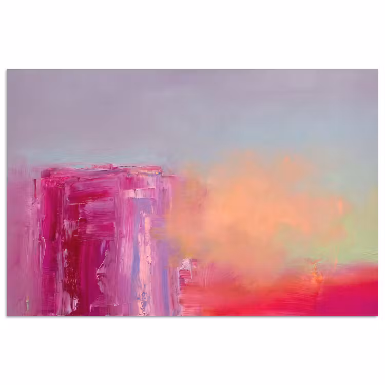 Abstract - Kleuren - Modern - Roze poster papier klein -3d