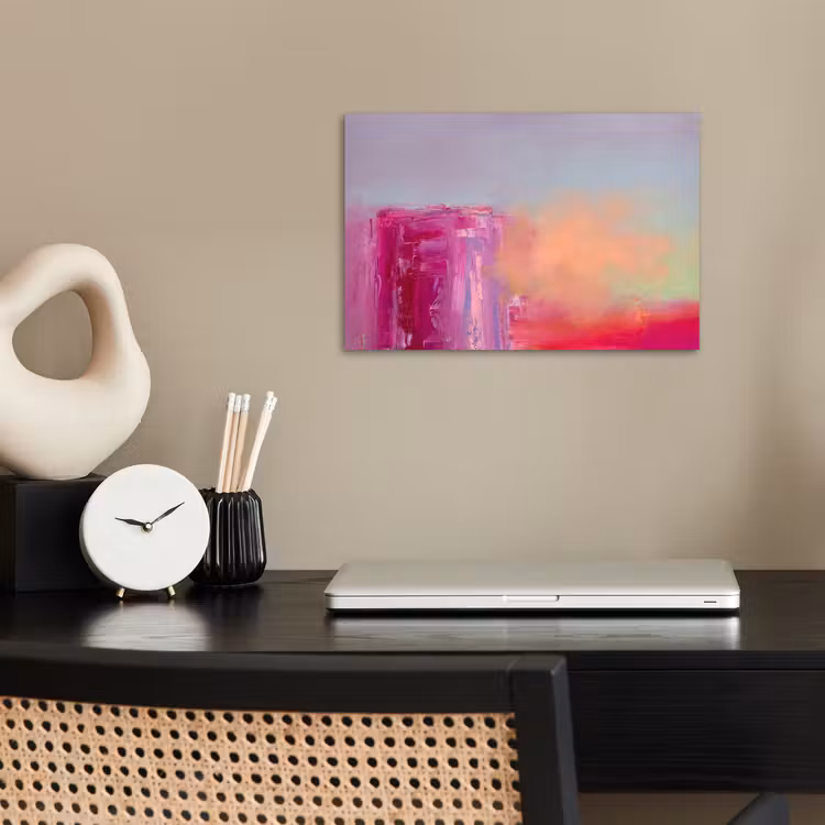 Abstract - Kleuren - Modern - Roze poster papier klein -sfeer1